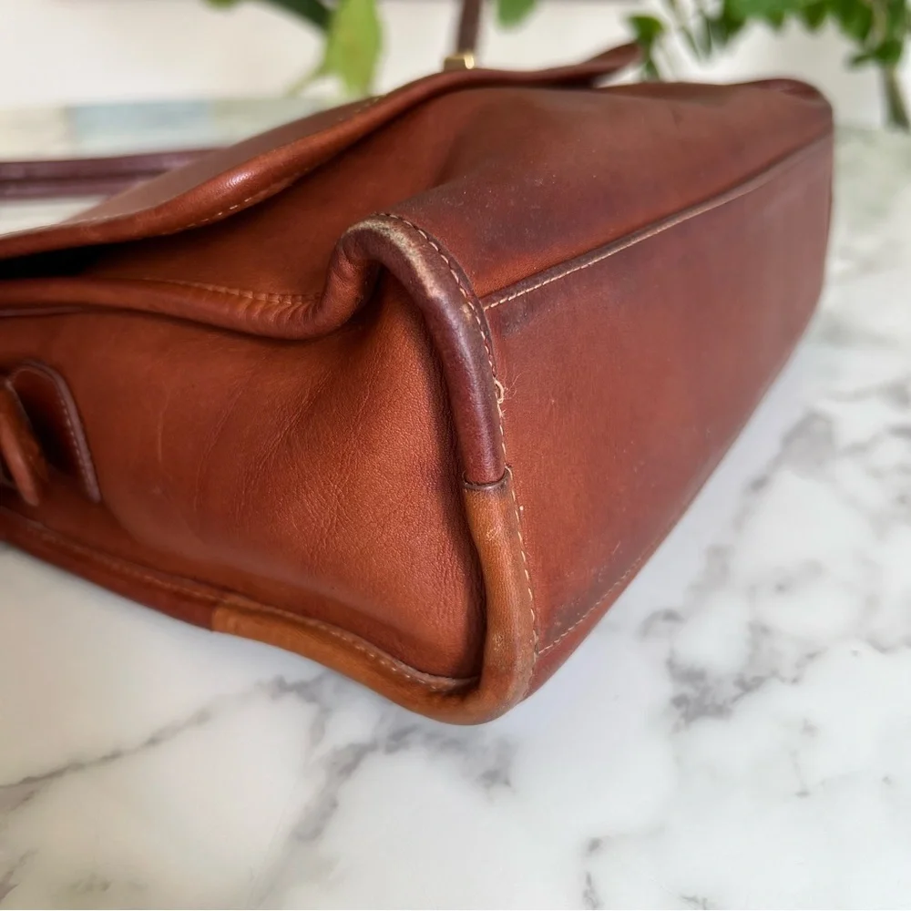 Coach Vintage Spectator Shoulder Bag 9767 British Tan Leather Turnlock NYC USA - Picture 11 of 16